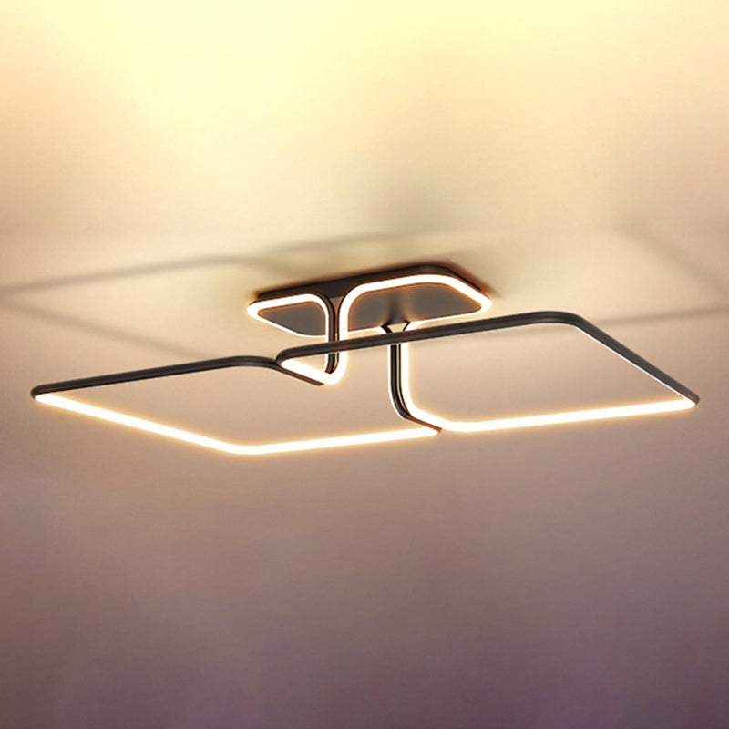 Luz de montaje de montura de color cuadrado de metal 2 2 luces Luz de techo de montaje con rasgo