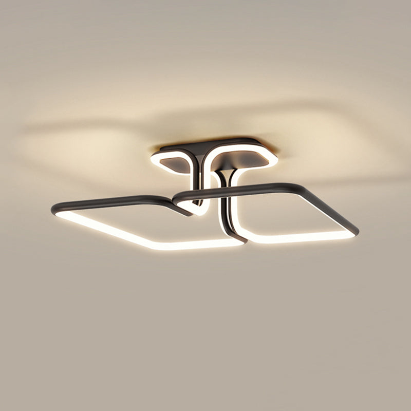 Luz de montaje de montura de color cuadrado de metal 2 2 luces Luz de techo de montaje con rasgo