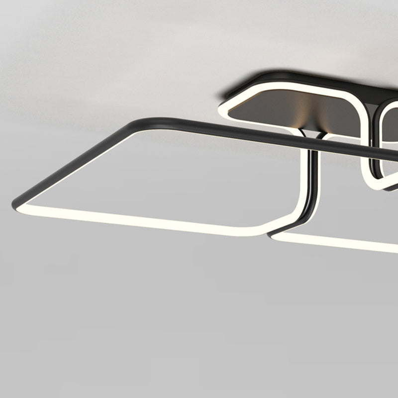 Luz de montaje de montura de color cuadrado de metal 2 2 luces Luz de techo de montaje con rasgo