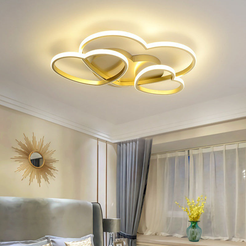 Modern Style Ceiling Light Lovely Color Linear Flush Mount Light Fixture for Bedroom