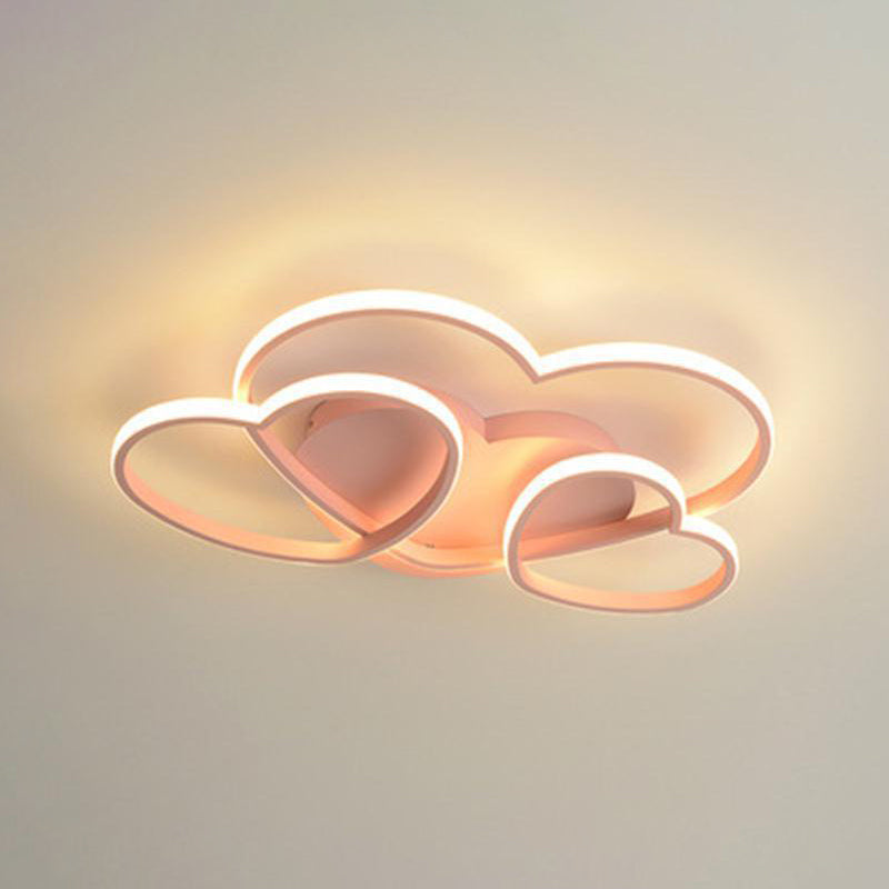 Modern Style Ceiling Light Lovely Color Linear Flush Mount Light Fixture for Bedroom