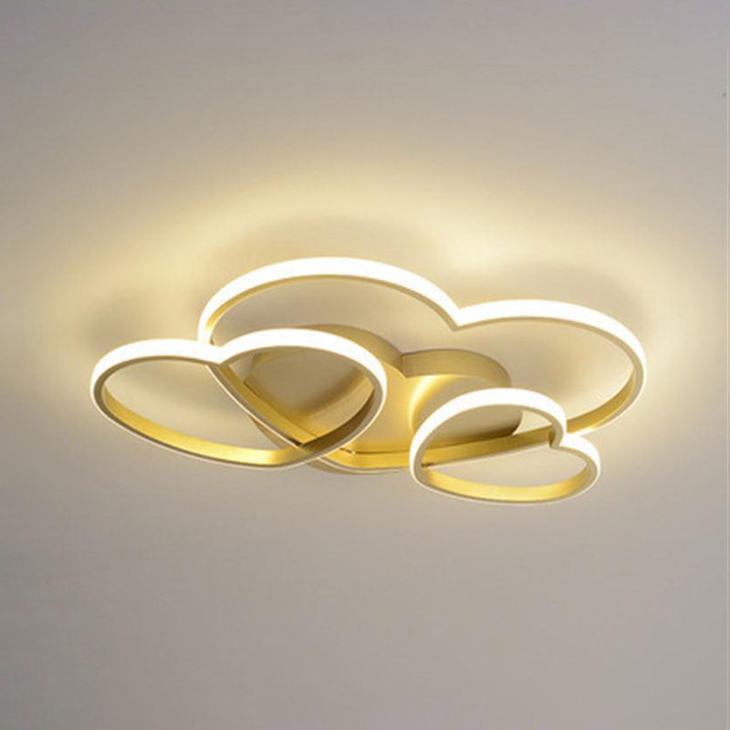Modern Style Ceiling Light Lovely Color Linear Flush Mount Light Fixture for Bedroom