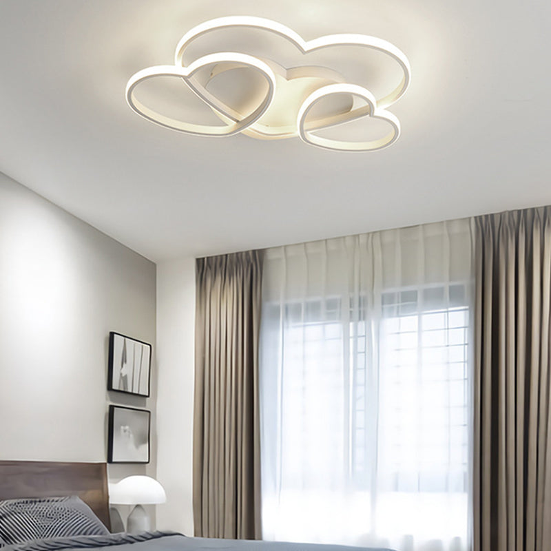 Modern Style Ceiling Light Lovely Color Linear Flush Mount Light Fixture for Bedroom