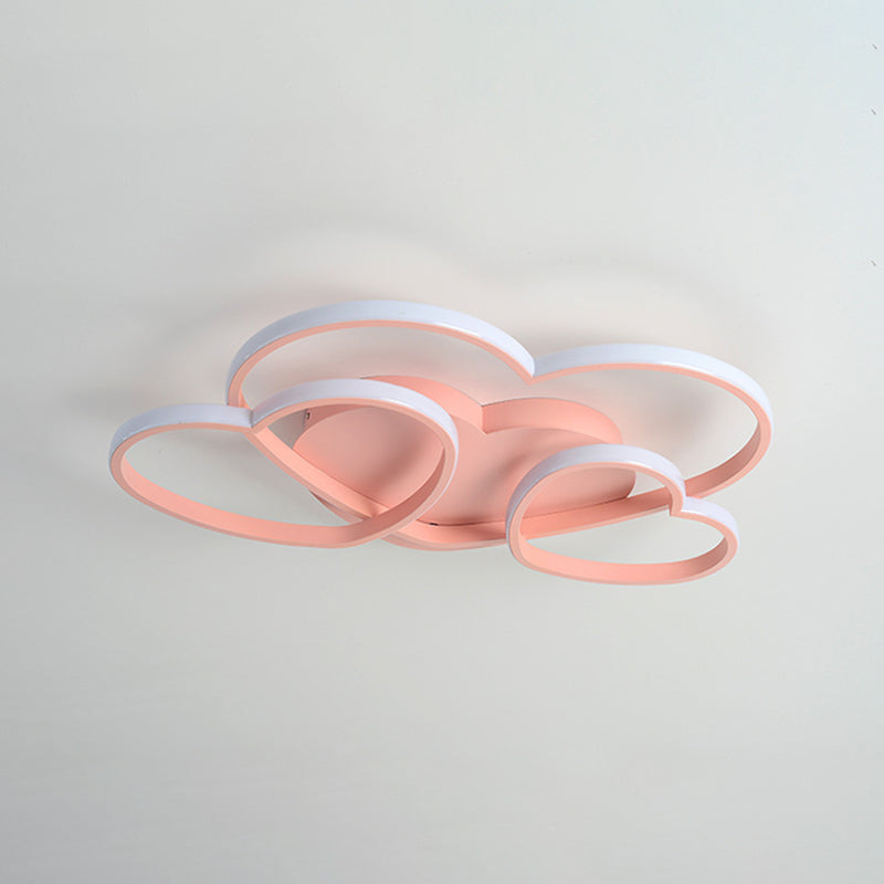 Modern Style Ceiling Light Lovely Color Linear Flush Mount Light Fixture for Bedroom