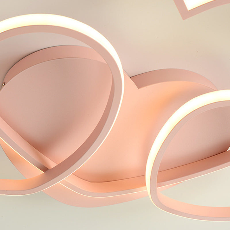 Modern Style Ceiling Light Lovely Color Linear Flush Mount Light Fixture for Bedroom