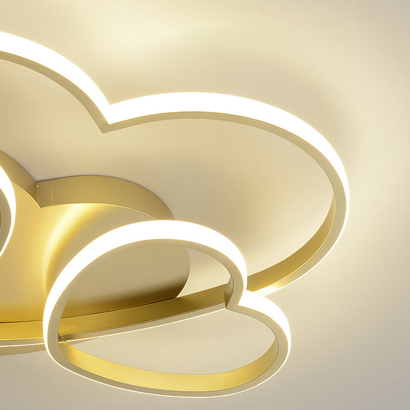 Modern Style Ceiling Light Lovely Color Linear Flush Mount Light Fixture for Bedroom