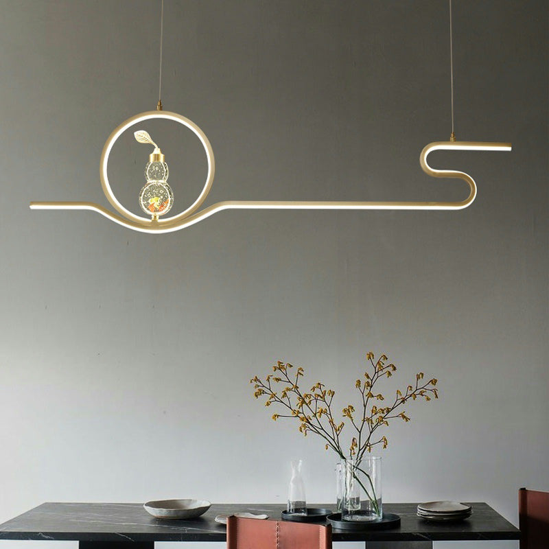 Zeitgenössische 2-leichte Anhängerleuchten Metall Lineare Anhängerleuchten für Kücheninsel