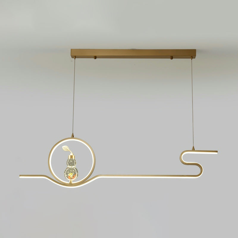 Zeitgenössische 2-leichte Anhängerleuchten Metall Lineare Anhängerleuchten für Kücheninsel