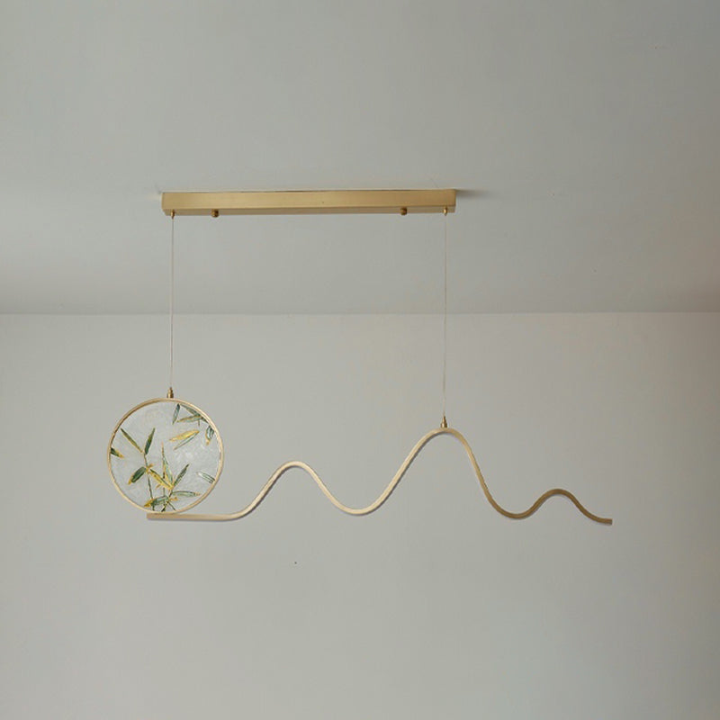 Zeitgenössische 2-leichte Anhängerleuchten Metall Lineare Anhängerleuchten für Kücheninsel