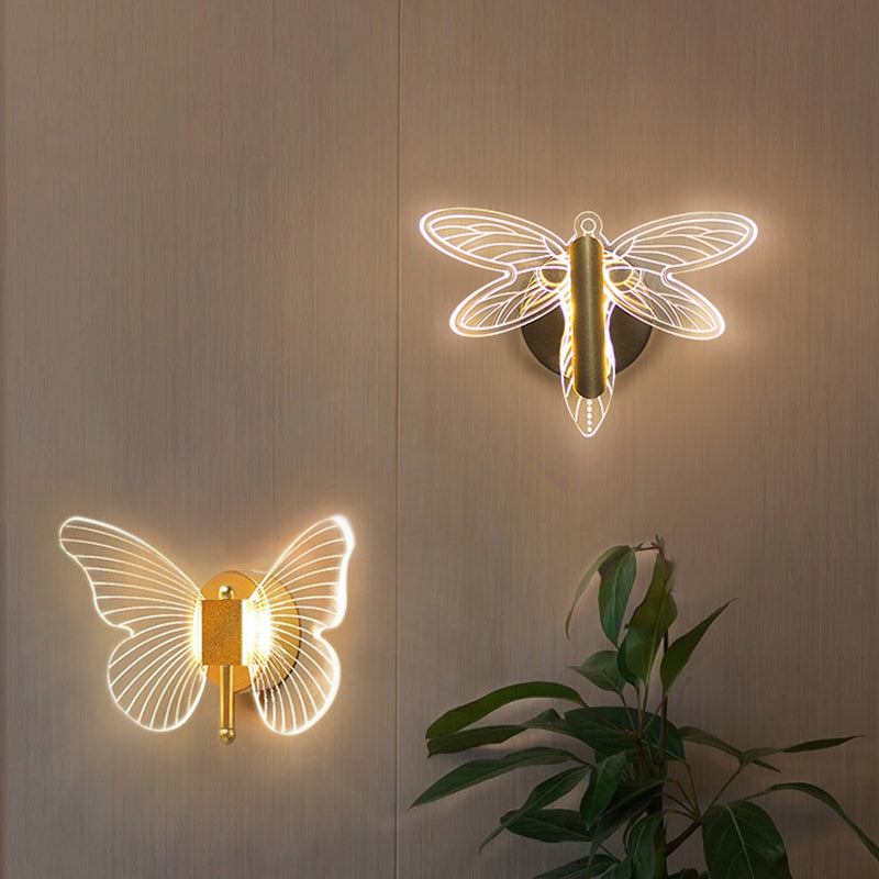 Sombra única de la pared de metal Maledina Modern Lights Lighting Lighting Lights en oro