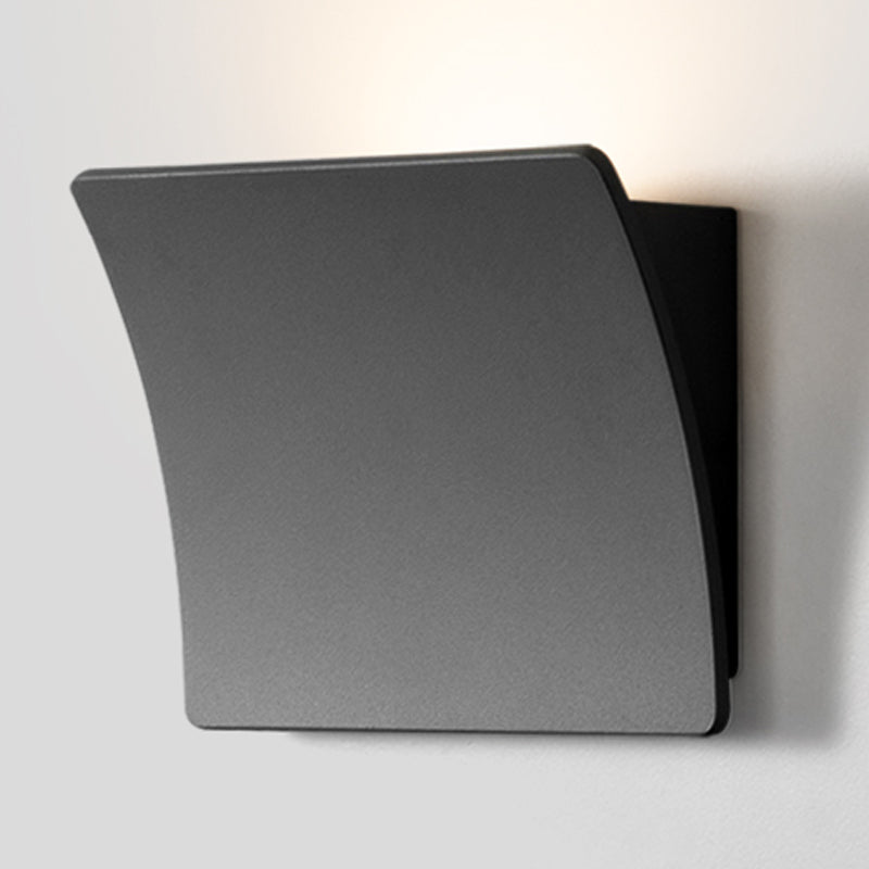 Square Shade Metal Wall Sconce Modern Style 1 Light Wall Mount Light Fixture