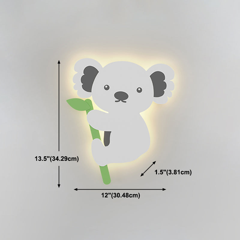 Creative Animals Wall Light Modern Colorful LED Wall Light Fixture for Bedroom