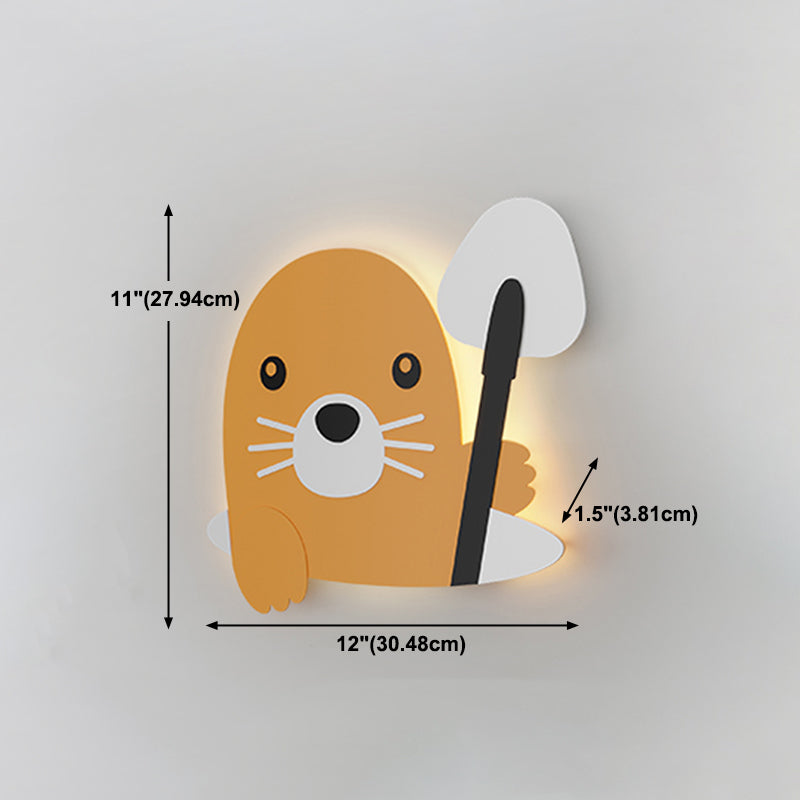 Creative Animals Wall Light Modern Colorful LED Wall Light Fixture for Bedroom