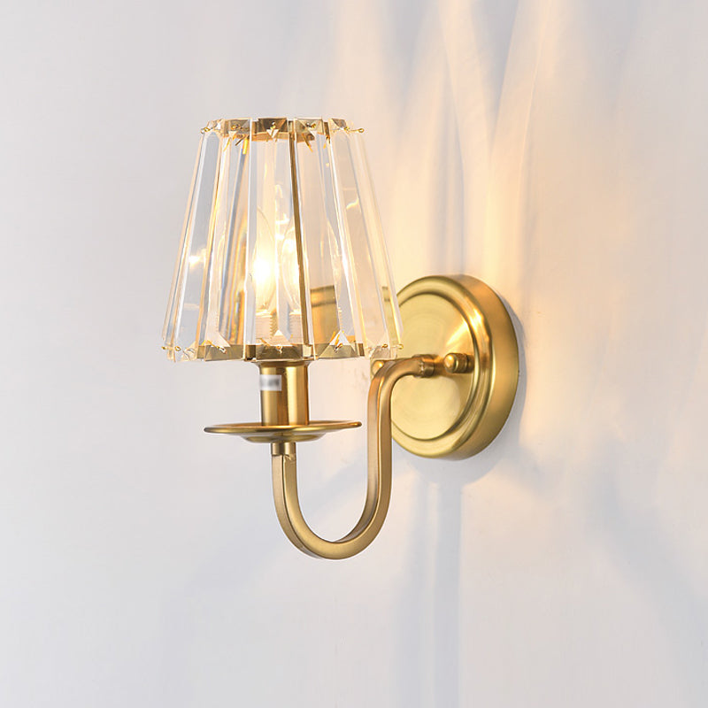 Luz de pared de estilo moderno Diclas de pared de sombra de cristal creativa para dormitorio para dormitorio