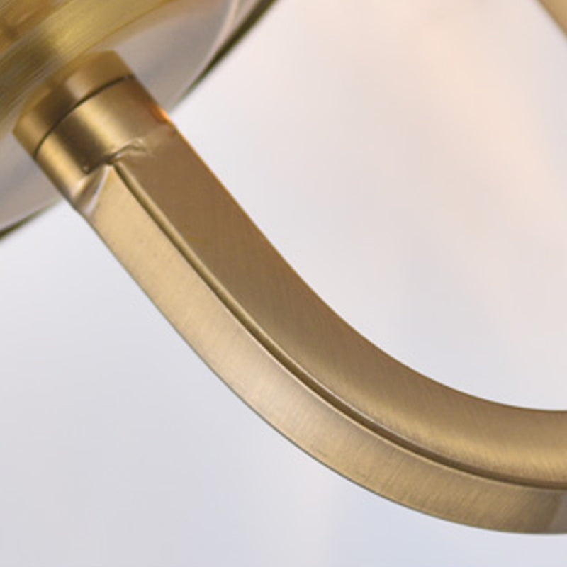 Luz de pared de estilo moderno Diclas de pared de sombra de cristal creativa para dormitorio para dormitorio