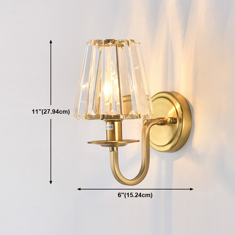 Luz de pared de estilo moderno Diclas de pared de sombra de cristal creativa para dormitorio para dormitorio