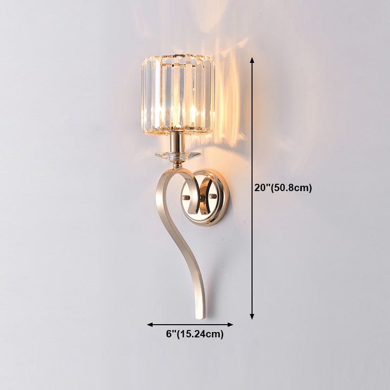 Luz de pared de estilo moderno Diclas de pared de sombra de cristal creativa para dormitorio para dormitorio