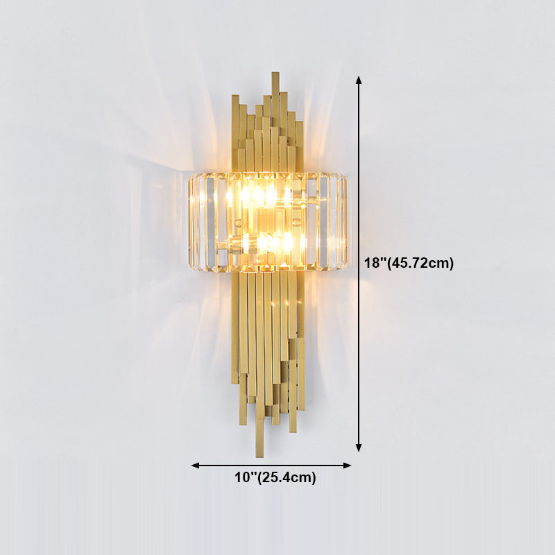 Luz de pared de estilo moderno Diclas de pared de sombra de cristal creativa para dormitorio para dormitorio