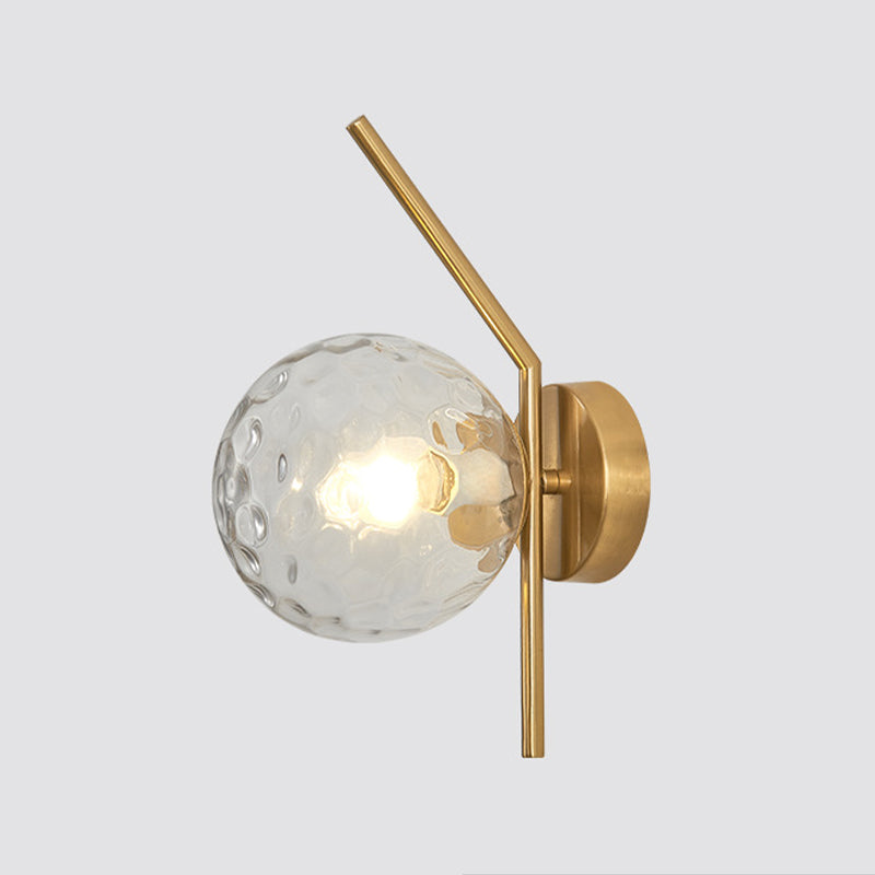 Simple 1-Light Wall Lighting Fixture Glass Spherical Wall Light for Hallway