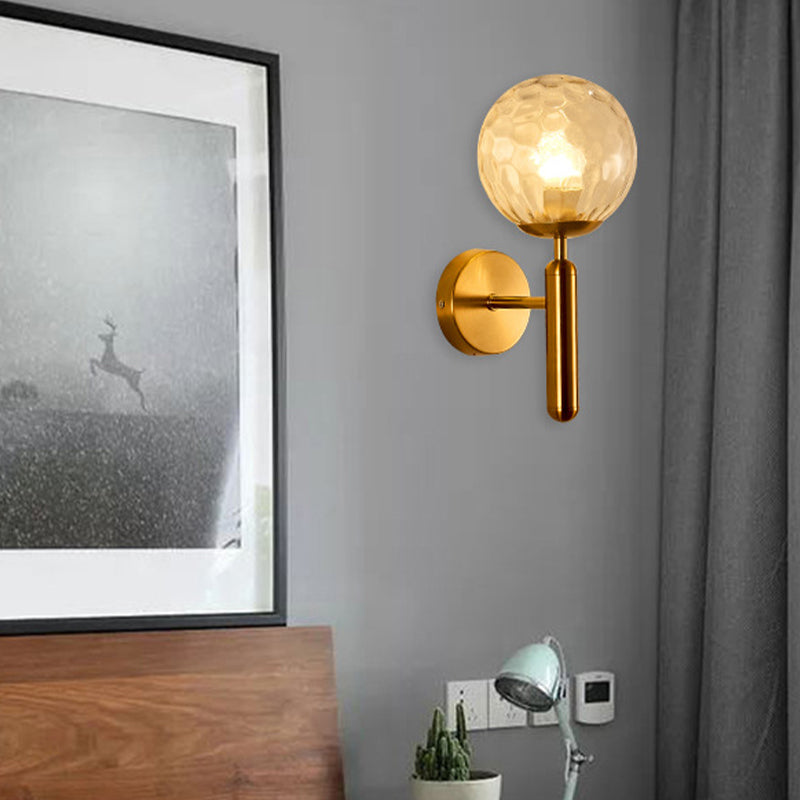 Kugelförmige Glaswandlampenvorrichtung moderne 1 Glühbirnen -Flur -Wandleuchten