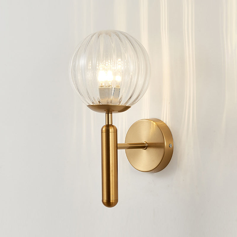 Kugelförmige Glaswandlampenvorrichtung moderne 1 Glühbirnen -Flur -Wandleuchten