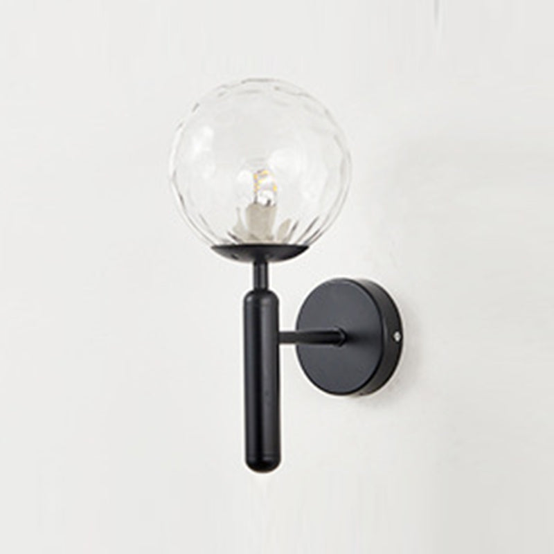 Kugelförmige Glaswandlampenvorrichtung moderne 1 Glühbirnen -Flur -Wandleuchten