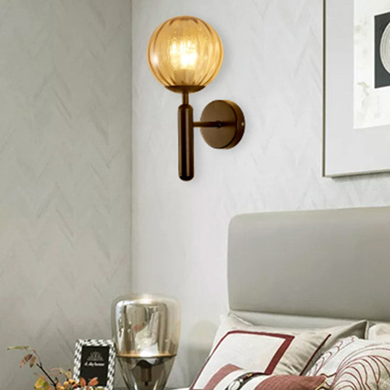 Kugelförmige Glaswandlampenvorrichtung moderne 1 Glühbirnen -Flur -Wandleuchten