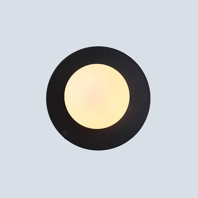 Nordic Style Wall Sconce White Glass Globe Wall Mounted Light for Living Room