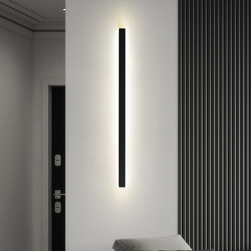 Metall lineare Formwandlicht moderne 1 leichte Wandmontageleuchte in Schwarz