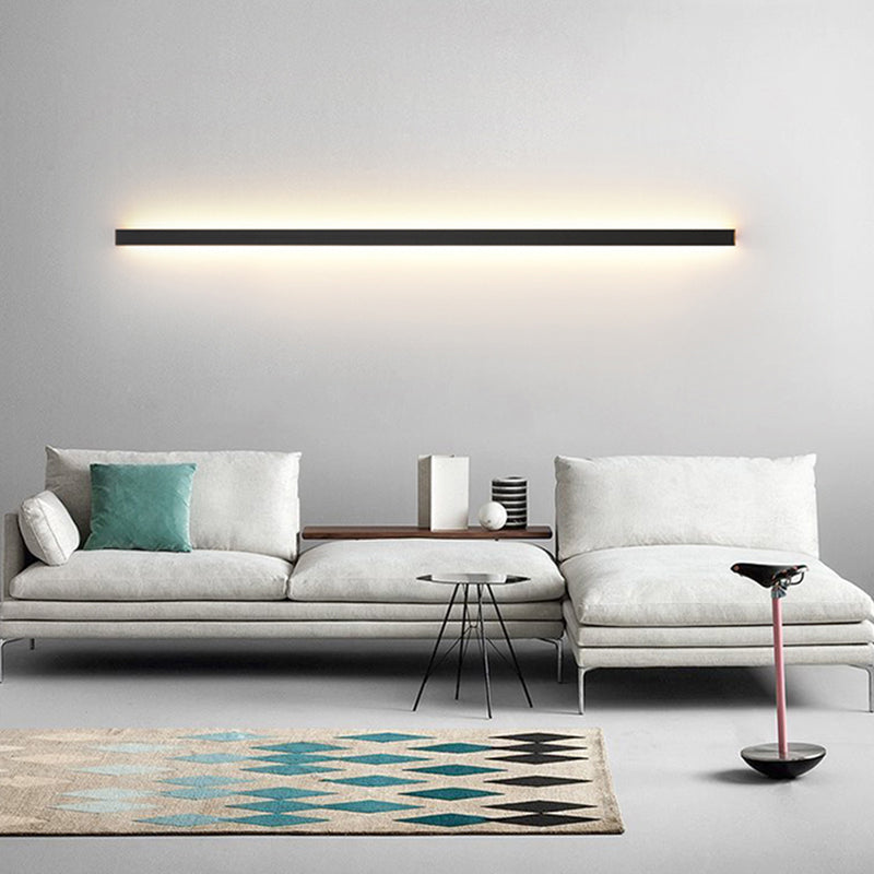 Luz de pared de forma lineal de metal Modern 1 Luz de la pared de luz montada en la pared