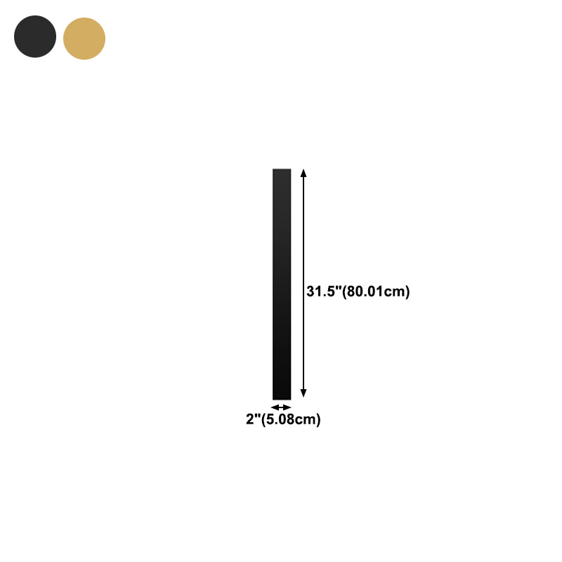 Luz de pared de forma lineal de metal Modern 1 Luz de la pared de luz montada en la pared