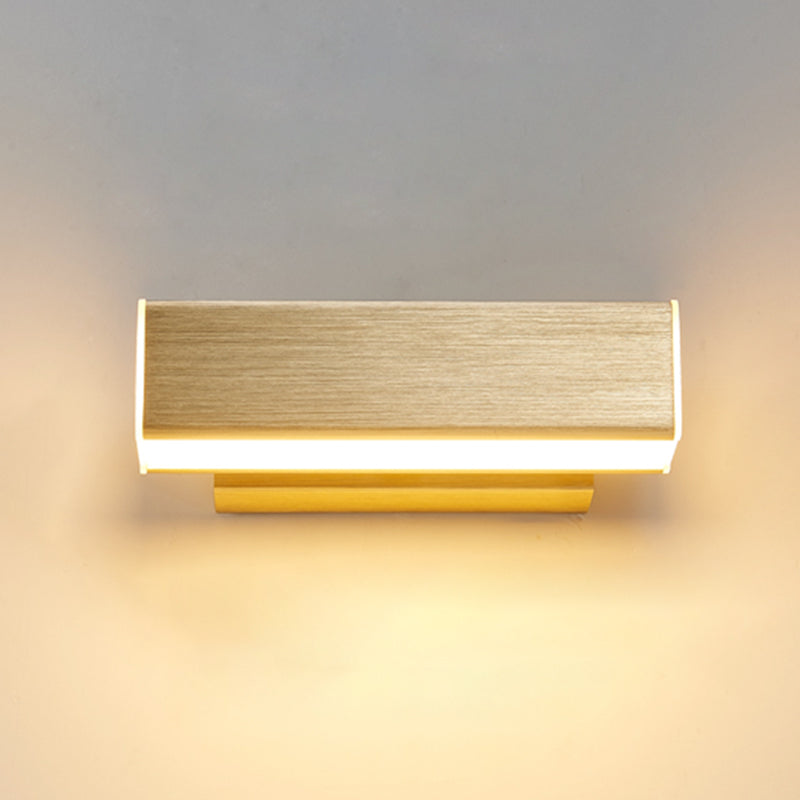 Square Shape Metal Wall Light Modern 1-Light Wall Mounted Light Fixture