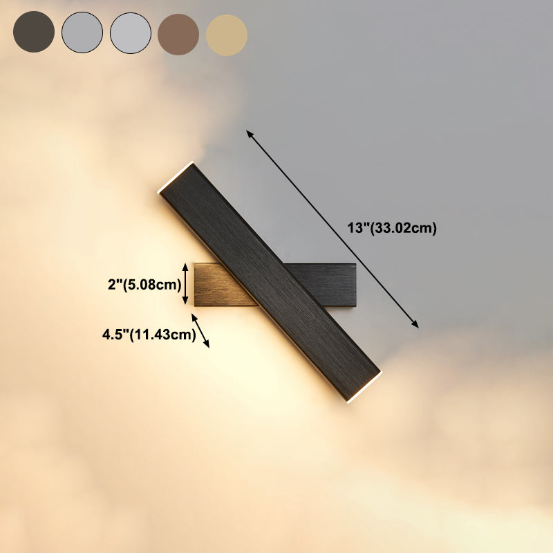 Square Shape Metal Wall Light Modern 1-Light Wall Mounted Light Fixture