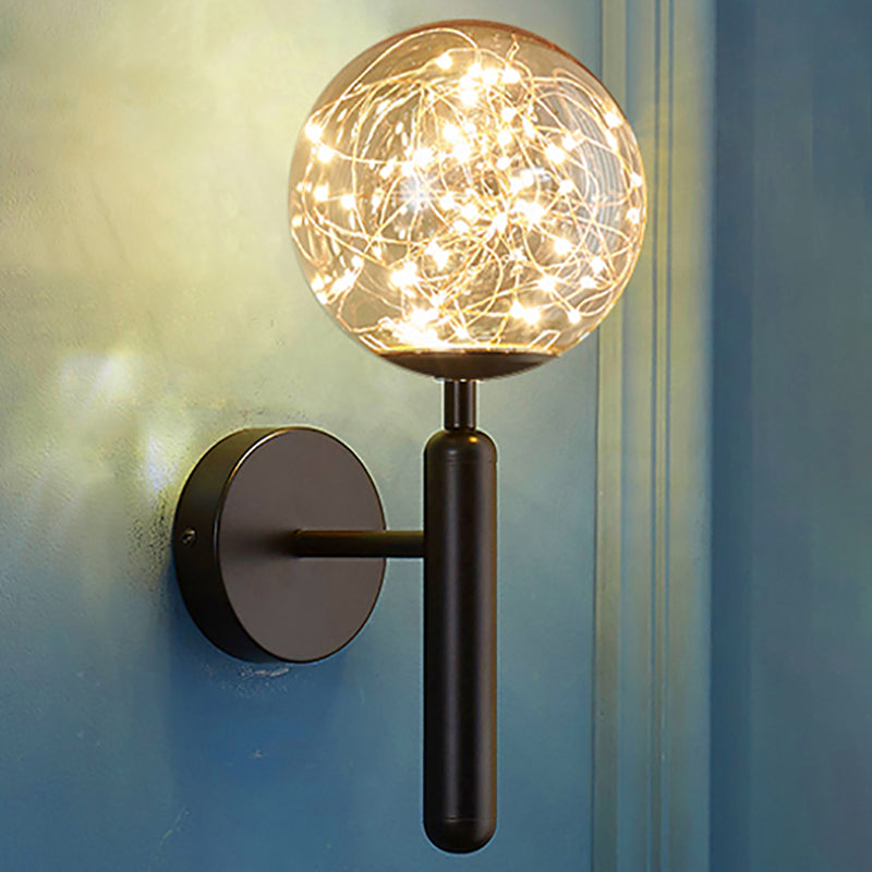 Glaskugelform Wand Licht moderner Stil 1-Licht-Wandmontageleuchte