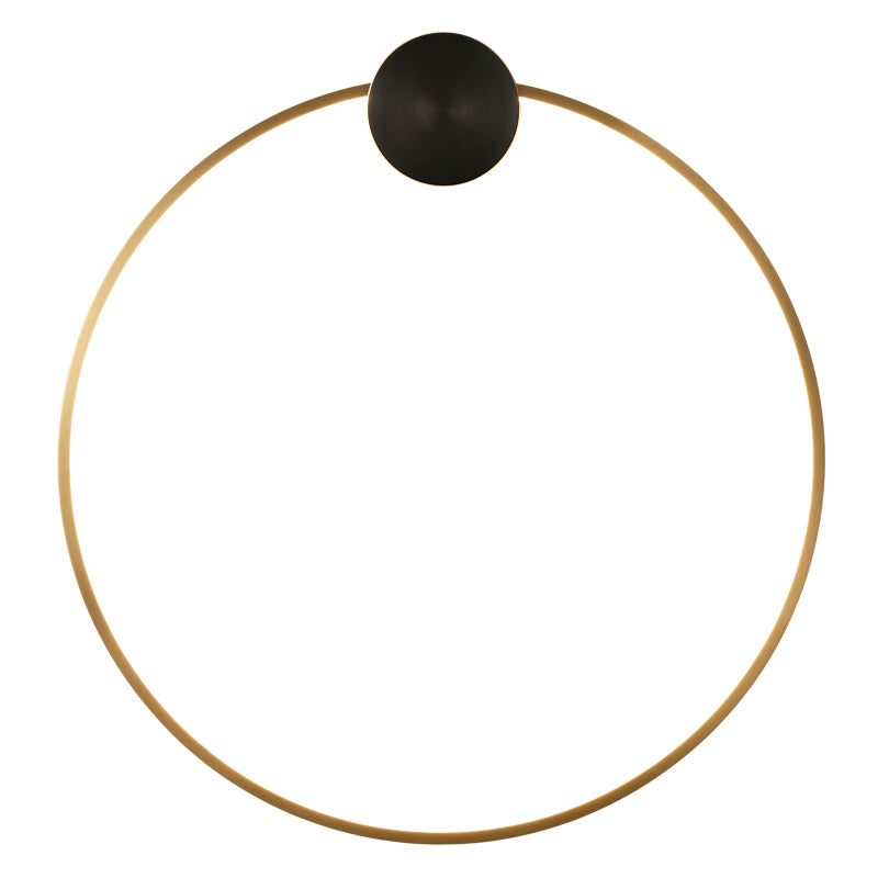 Metal Round Shape Wall Light Modern Style 1 Light Wall Mounted Light Fixtures