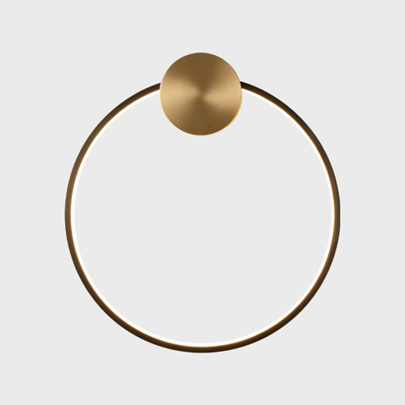 Metal Round Shape Wall Light Modern Style 1 Light Wall Mounted Light Fixtures