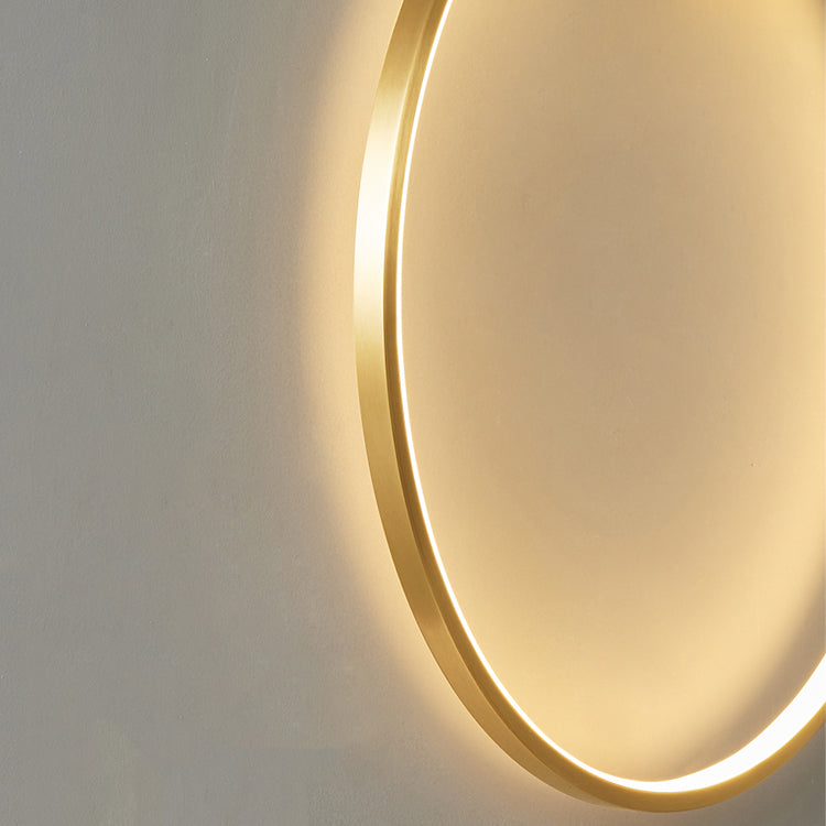 Metal Round Shape Wall Light Modern Style 1 Light Wall Mounted Light Fixtures