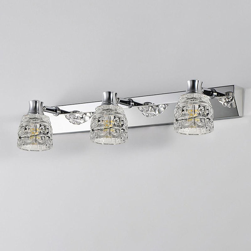 Multi Lights Geometric Vanity Wall Lights Modern Style Crystal Vanity Wall Sconce