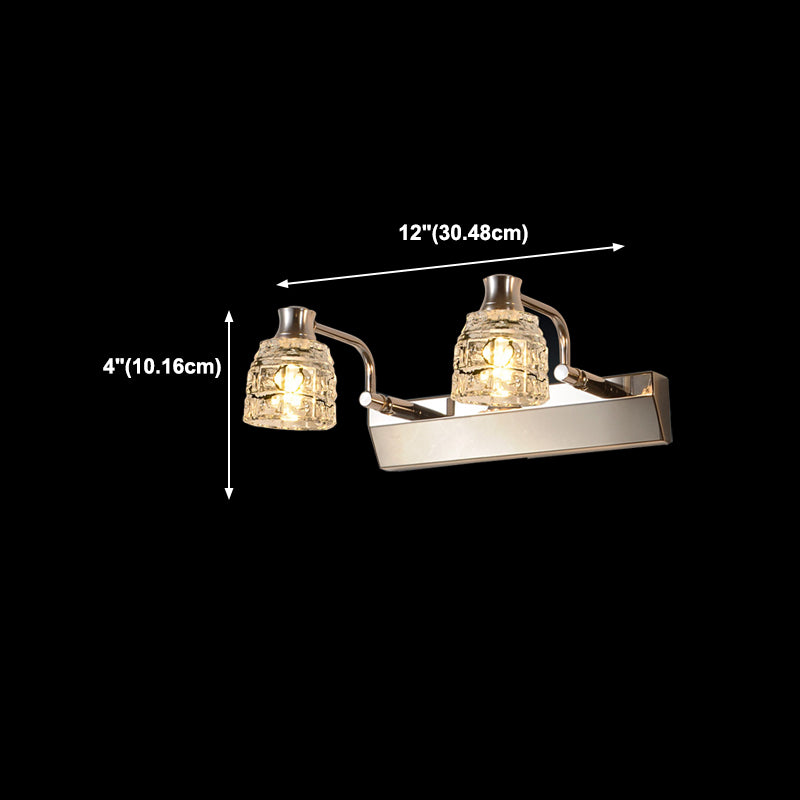 Multi Lights Geometric Vanity Wall Lights Modern Style Crystal Vanity Wall Sconce