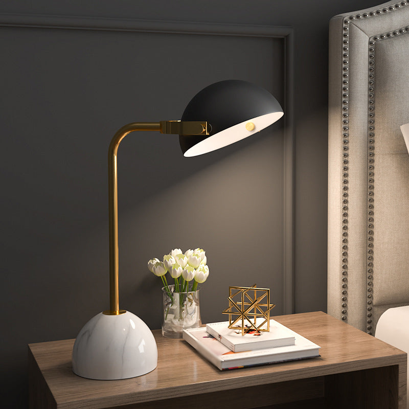 1-Light Geometric Night Table Lamp Modern Style Metal Table Lamp