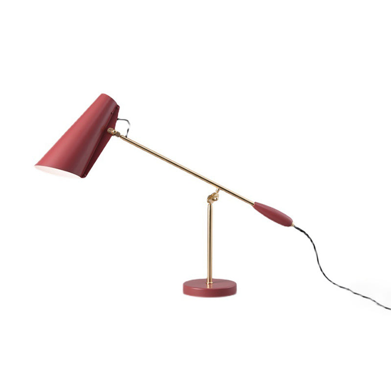 1-Light Geometric Night Table Lamp Modern Style Metal Table Lamp