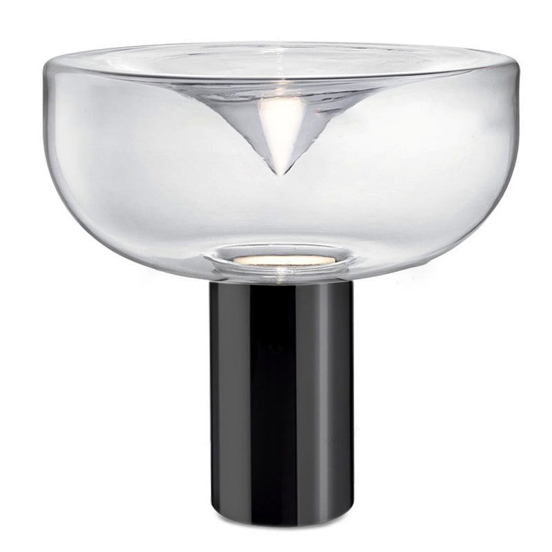 Bowl Night Table Lamps Modern Style Glass 1 Light Table Lamp for Living Room
