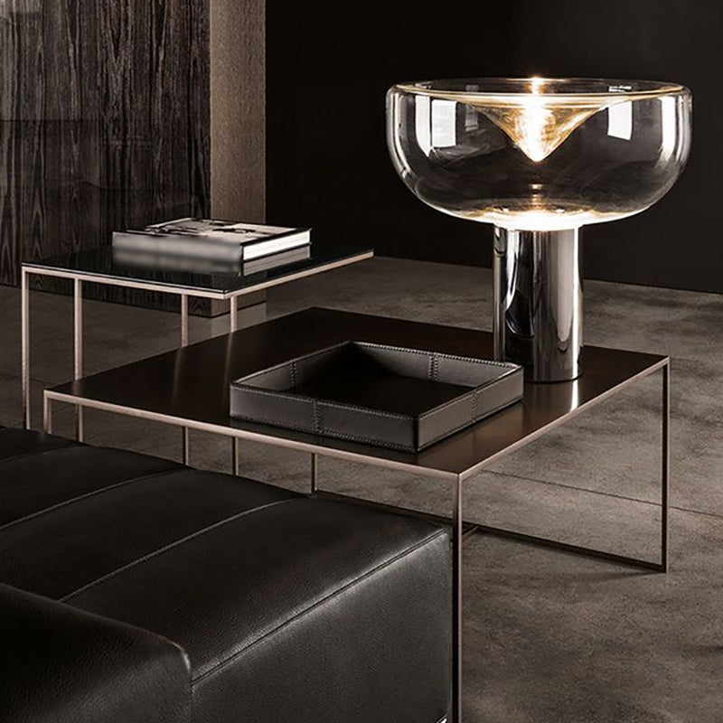 Bowl Night Table Lamps Modern Style Glass 1 Light Table Lamp for Living Room