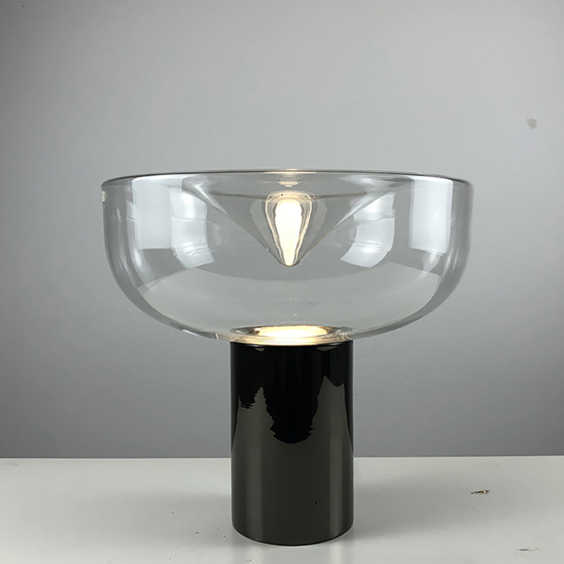 Bowl Night Table Lamps Modern Style Glass 1 Light Table Lamp for Living Room