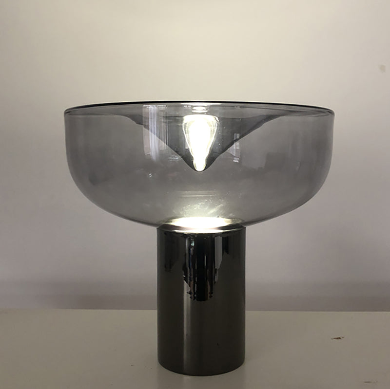 Bowl Night Table Lamps Modern Style Glass 1 Light Table Lamp for Living Room