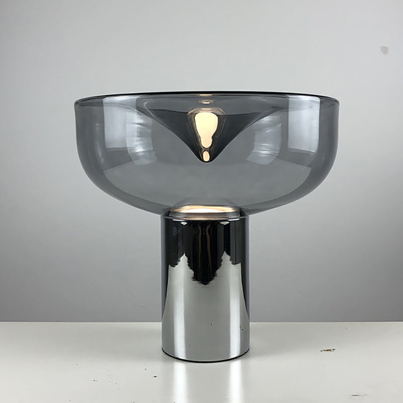 Bowl Night Table Lamps Modern Style Glass 1 Light Table Lamp for Living Room