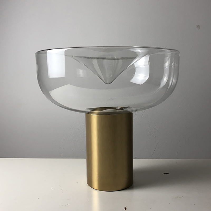 Bowl Night Table Lamps Modern Style Glass 1 Light Table Lamp for Living Room