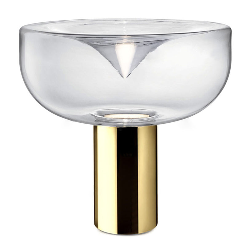 Bowl Night Table Lamps Modern Style Glass 1 Light Table Lamp for Living Room
