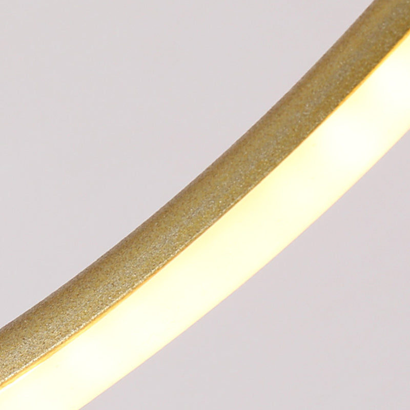 Lámpara de lámpara de lámpara LED moderna Lámpara de lámpara lineal de sala de estar en oro