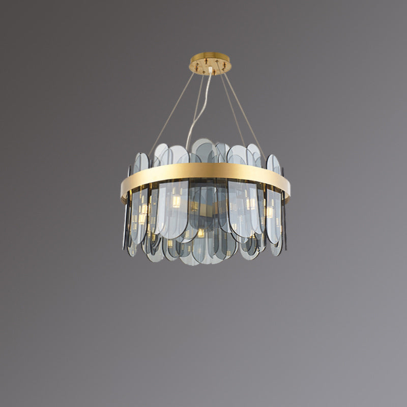 Ringform Decke Kronleuchter Modernist Style Glassuspension Licht für Wohnzimmer